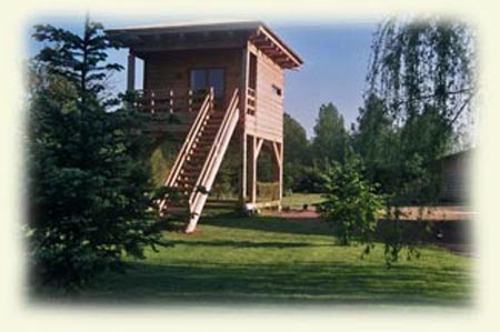 gite en cabane perchee sur pilotis